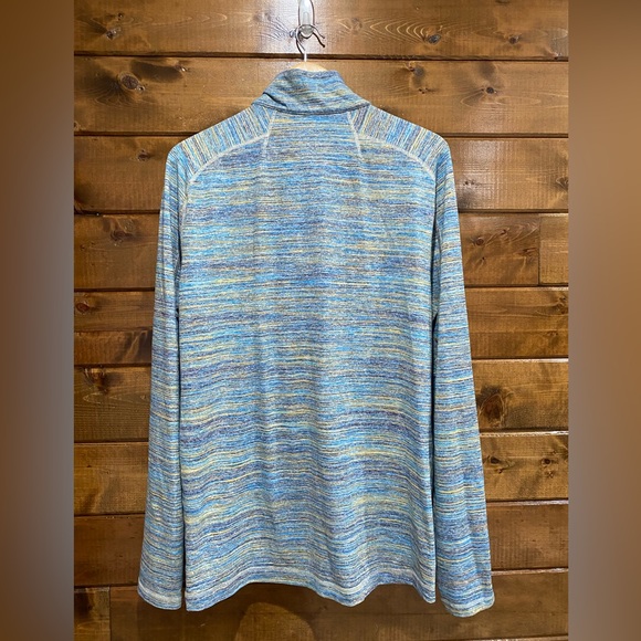 Lululemon Space Dye Camo Deep Navy Alberta Lake Surge Warm 1/2 Zip - Picture 4 of 5